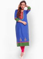 Kurti'S Blue Printed Kurtis