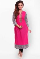 Kurti'S Fuchsia Solid Kurtis