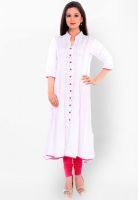 Kurti'S White Embroidered Kurtis