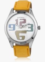 Laurels Original Lo-Colors-1 Yellow/Silver Analog Watch