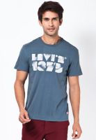 Levi's Blue Graphic Round Neck T-Shirts