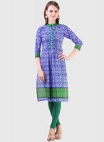 Libas Blue Printed Kurta