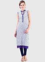 Libas White Printed Kurta