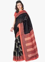 Lookslady Black Printed Saree