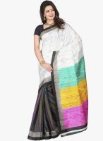 Lookslady White Printed Saree