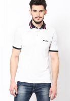 Lotto White Solid Polo T-Shirts