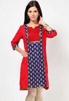 Magnetic Designs Red Printed Kurtis