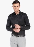 Mark Taylor Black Solid Slim Fit Formal Shirt