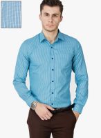 Mark Taylor Blue Check Slim Fit Formal Shirt