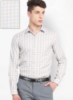 Mark Taylor Checked Beige Formal Shirt