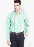 Mark Taylor Green Check Slim Fit Formal Shirt