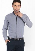 Mark Taylor Striped Navy Blue Formal Shirt