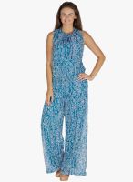 Mayra Blue Printed Jumpsuit