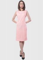 Meira Pink Colored Printed Shift Dress