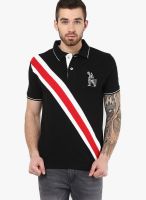 Monteil & Munero Black Printed Polo T-Shirts