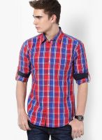 Monteil & Munero Checked Red Casual Shirt