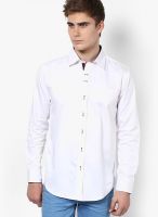 Monteil & Munero Solid White Casual Shirt