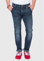 Mufti Solid White Narrow Fit Jeans
