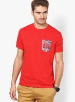 NBA Derrick Rose Bulls Red Round Neck T-Shirt