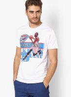 NBA Kevin Durant Thunder White Round Neck T-Shirt