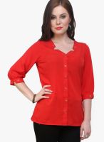 Pannkh Red Solid Shirt