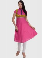 Pehraan Pink Printed Kurtis