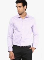 Peter England Purple Slim Fit Formal Shirt