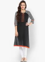 Prakhya Black Embroidered Kurtas