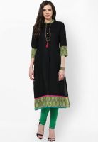 Prakhya Black Solid Kurta