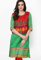 Prakhya Green Printed Kurta