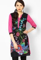 Rain & Rainbow Black Printed Kurtas