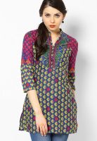 Rain & Rainbow Fuchsia Printed Kurtas