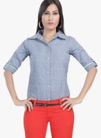 Raindrops Grey Printed Shirt