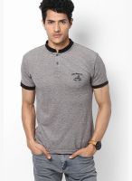 Riot Jeans Grey Polo T Shirt