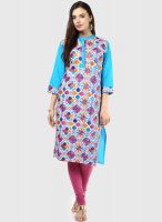 Shree Aqua Blue Embroidered Kurta