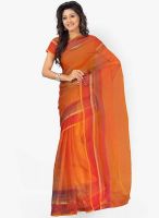 Silk Bazar Orange Embroidered Saree