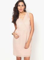 Stilestreet Beige Colored Solid Shift Dress