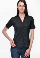 Stilestreet Black Solid Shirt