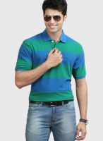 Thisrupt Blue Striped Polo T-Shirts