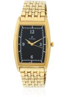 Titan 1640Ym03 Golden/Black Analog Watch