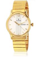 Titan Karishma Nd1580Ym04 Gold/Silver Analog Watch