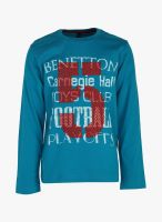 United Colors of Benetton Blue T-Shirts