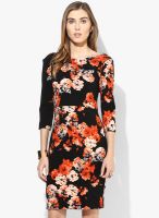 Vero Moda Black Colored Printed Bodycon Dress
