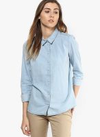 Vero Moda Blue Solid Shirt