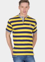 Wilkins & Tuscany Yellow Striped Henley T-Shirts