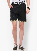 Yepme Solid Black Shorts