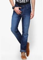 Yepme Washed Blue Slim Fit Jeans