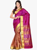 7 Colors Lifestyle Purple Embellished Saree