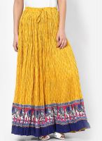 Akkriti By Pantaloons Yellow Flared Skirt