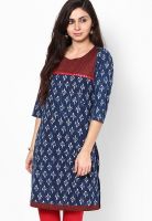 Alma Blue Printed Kurtis